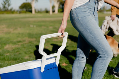 38 QT Wheelie Cool Hard Sided Cooler with Wheels, Blue