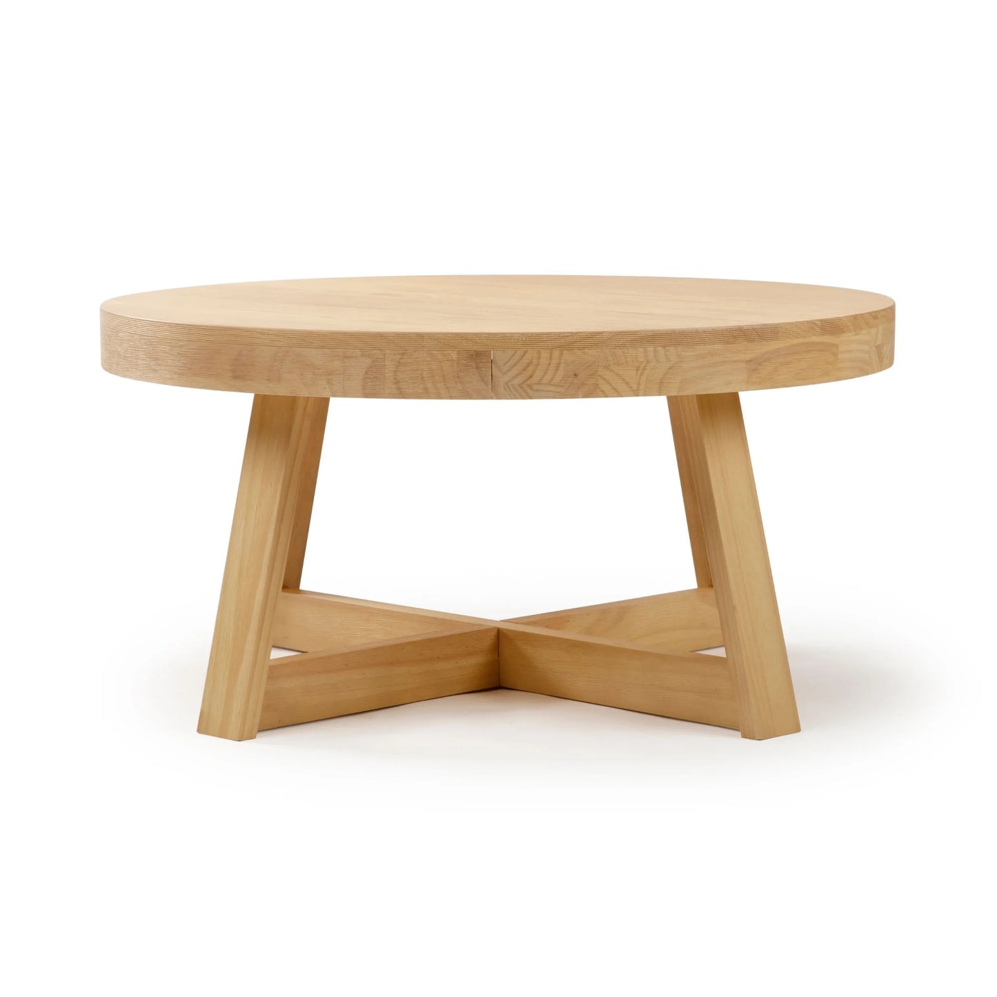 Classic Solid Wood round Coffee Table, 36" Farmhouse Table for Living Room